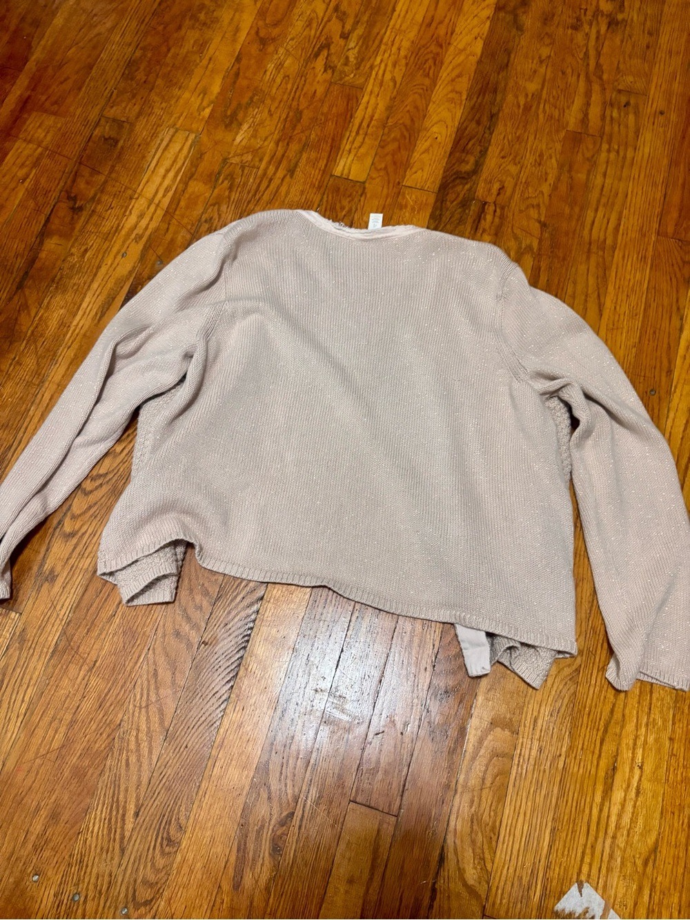 Chico's Gold Shimmer Rhinestone Open Front Cardigan Size 4 (XXL) - Picture 3 of 10